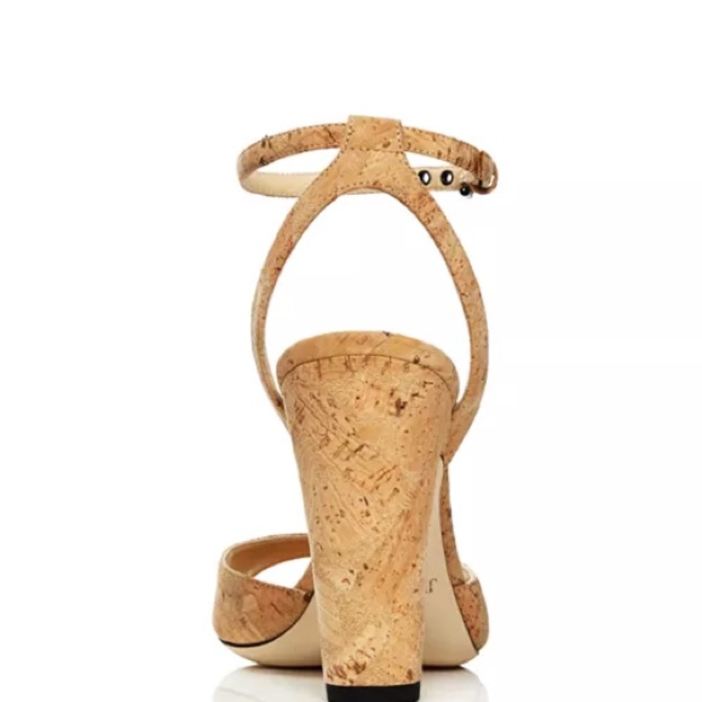 Jimmy Choo Women's Miranda 100 Cork High-Heel Sandals Size 38 1/2 8.5 - Picture 2 of 8